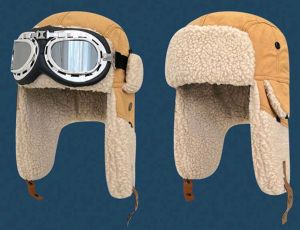 Costume accessories - Aviator Material Beige Hat 